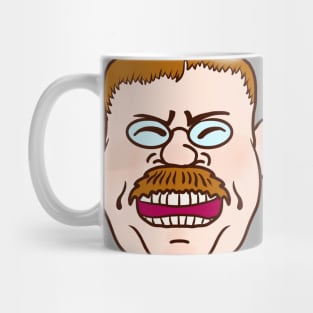 Cartoon Face of Teddy Roosevelt Lauging Mug